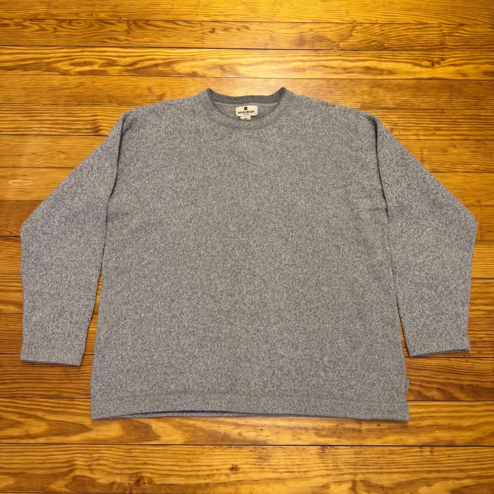 Woolrich Wool Blend Sweater Mens XL Cement Heather Beige Crewneck Pullover 9021